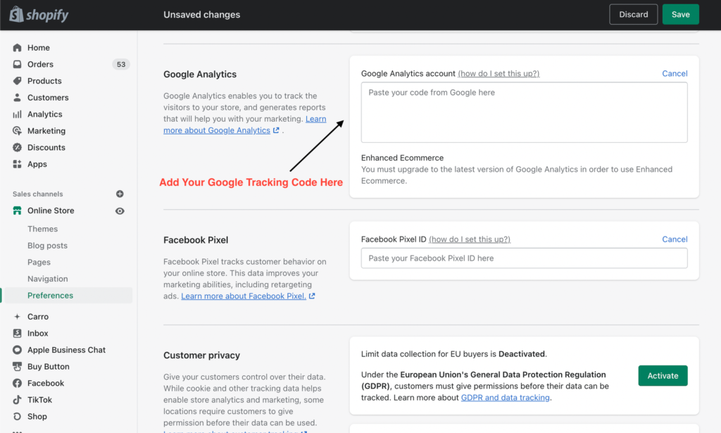 Using Google Analytics on your Shopify Store