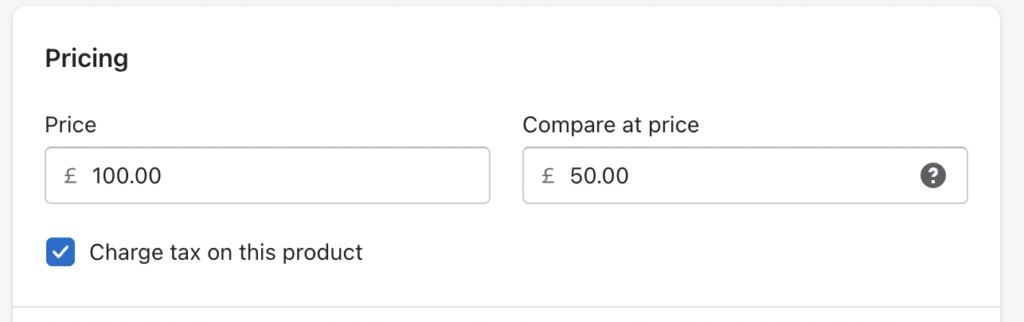 Compare at price example